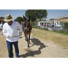 Imagen de noticia: Arrastre del Barco San Carlos de Abánades por mulas en el Canal de Castilla